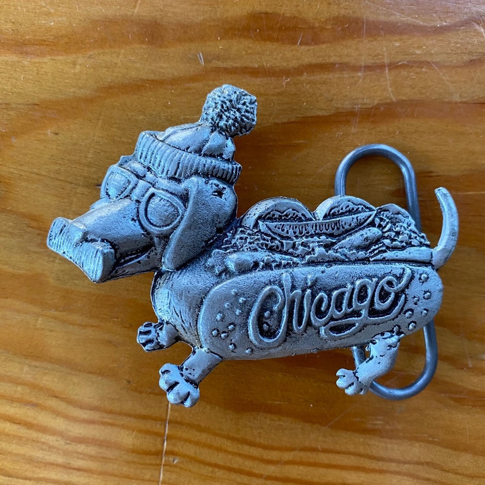 Chicago Hotdog Belt Buckle